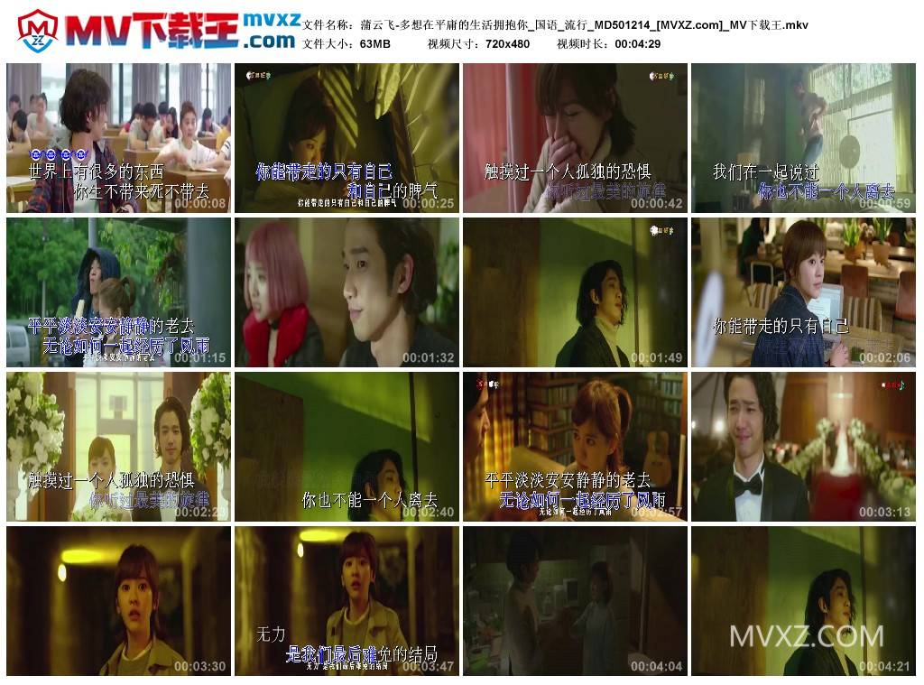 蒲云飞-多想在平庸的生活拥抱你_国语_流行_MD501214